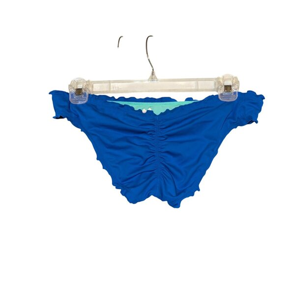 Victorias Secret Cheeky Ruffled Bikini Bottom Blue & Mint S Swimwear - Picture 2 of 3